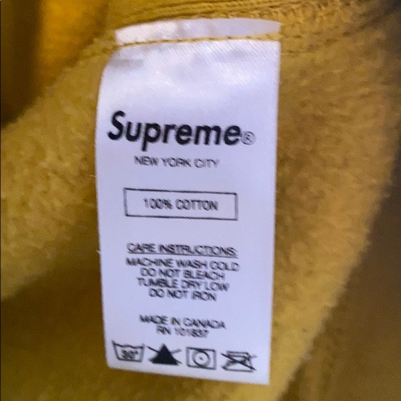Supreme box logo crewneck (fw18) mustard - Picture 4 of 8
